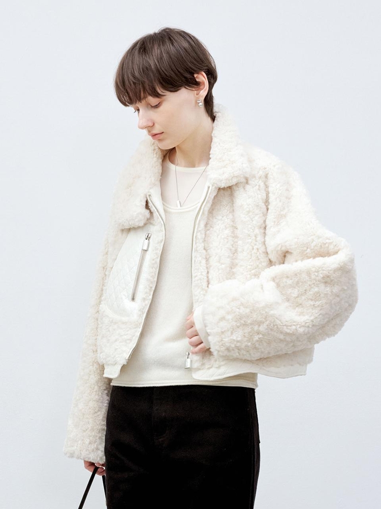 TG_Quilted pocket fur jacket