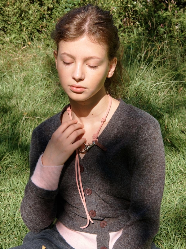 Mystic leather choker (pink)