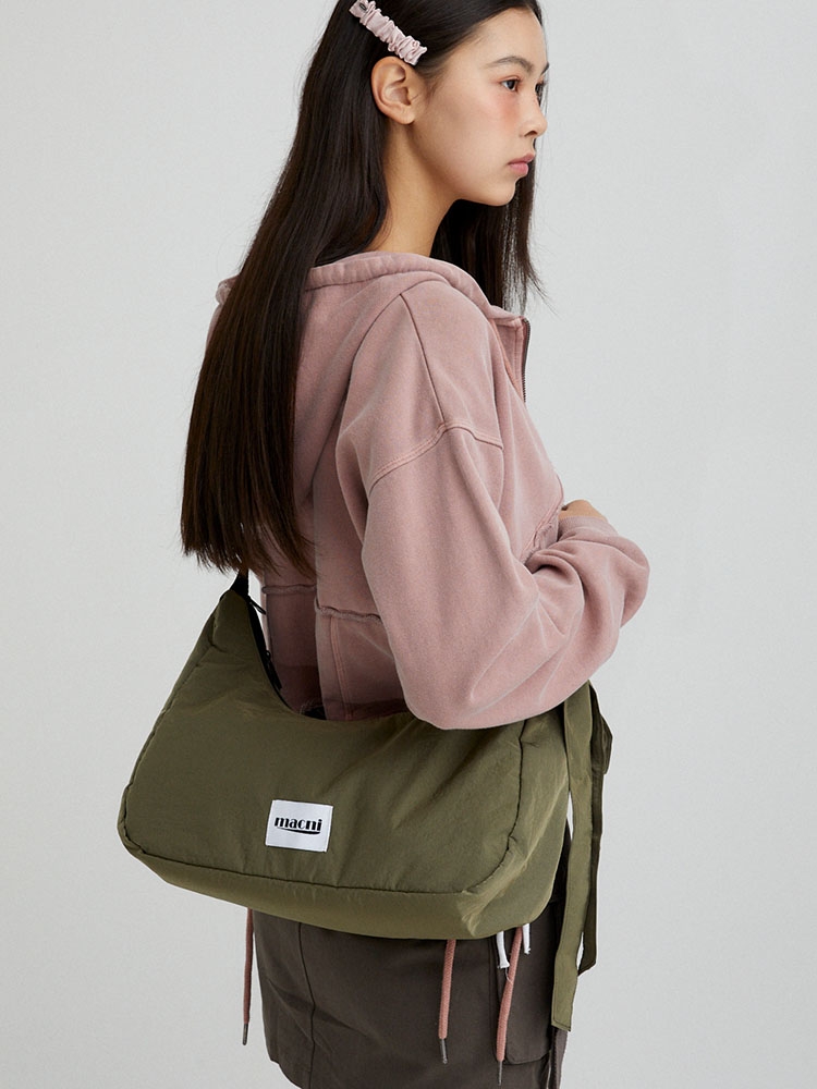 RIBBON CRESCENT CROSS BAG_KHAKI