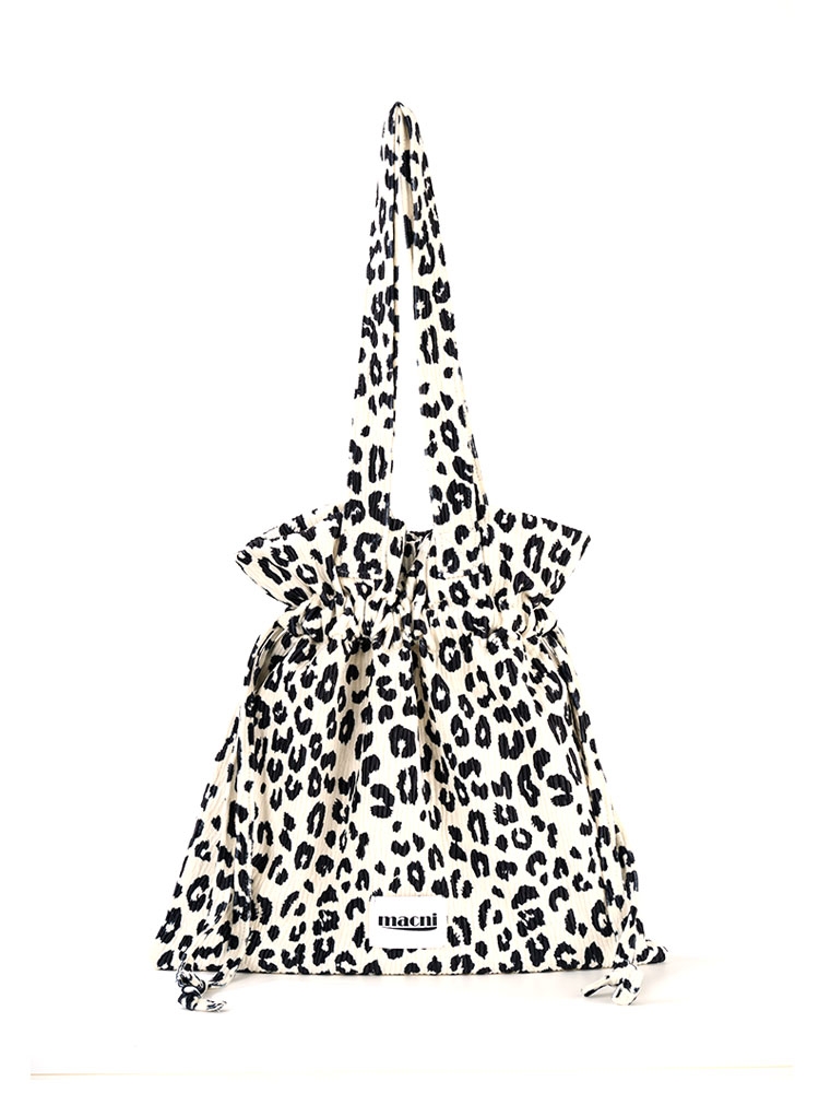 LEOPARD STRING SHOULDER BAG_CREAM