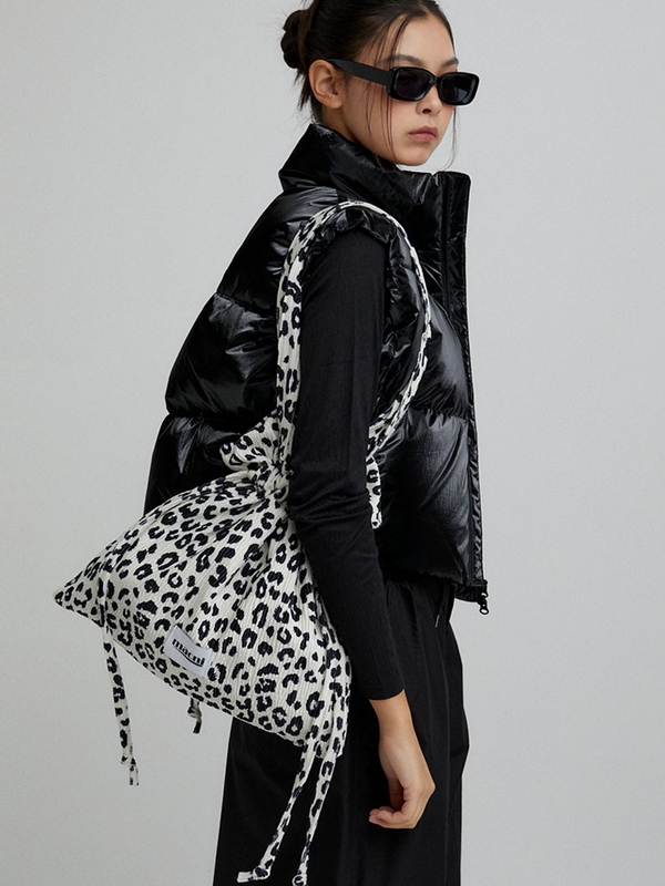 LEOPARD STRING SHOULDER BAG_CREAM