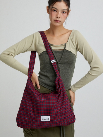 CHECKER ECO CROSS BAG_RED CHECK