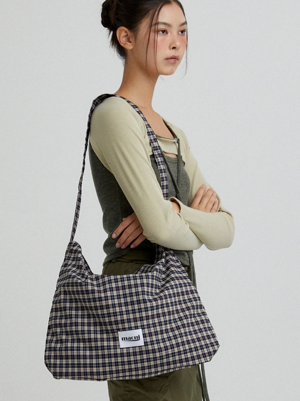 CHECKER ECO CROSS BAG_NAVY CHECK