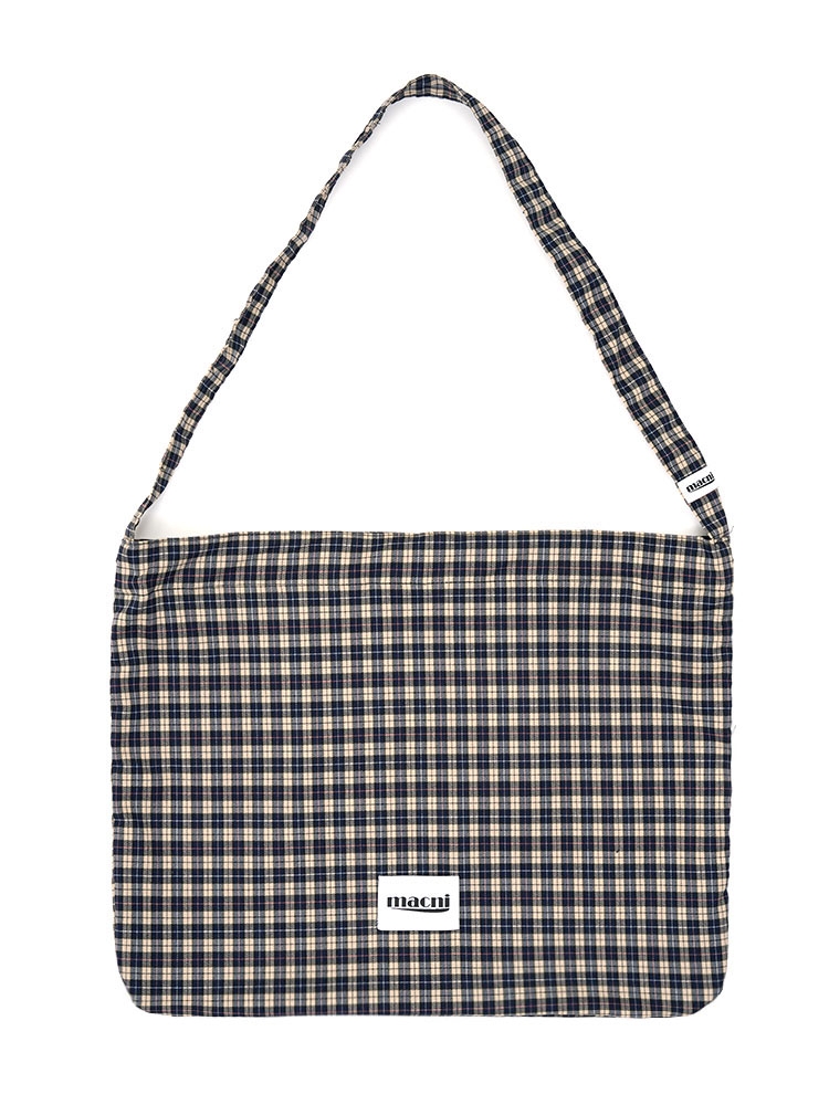 CHECKER ECO CROSS BAG_NAVY CHECK