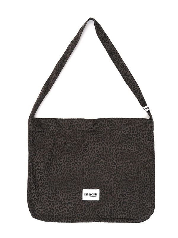 LEOPARD SUEDE ECO CROSS BAG_CHARCOAL