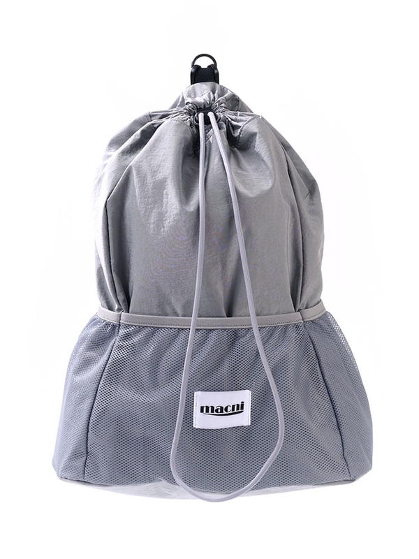 DRAWSTRING MESH BACKPACK_GREY