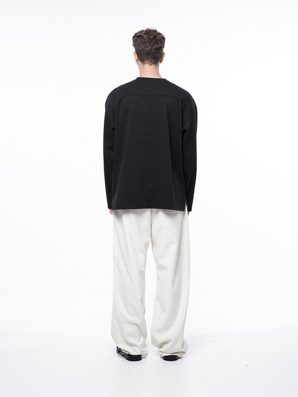 Ponte Slit Long-sleeved - Black /M243TP02BK