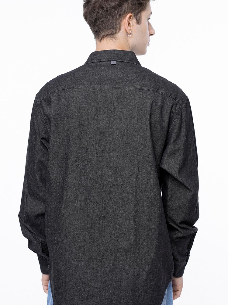 Western Pocket Denim Shirt - Black Indigo /W243SH03BKM