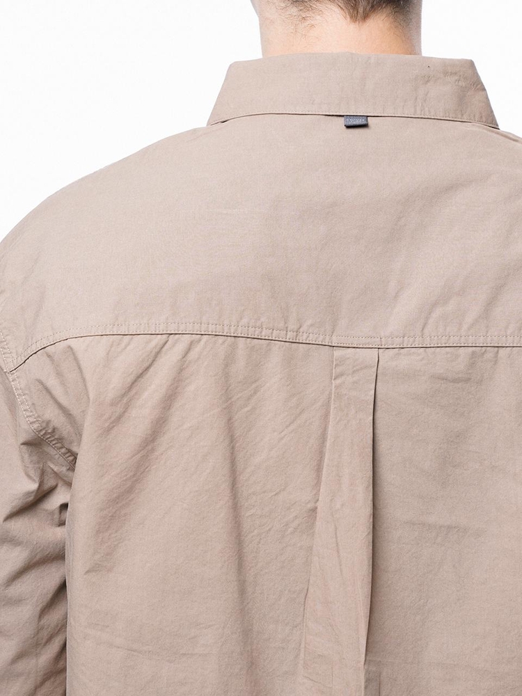 Standard Polygon Pocket Shirt - Beige /M243SH01BE