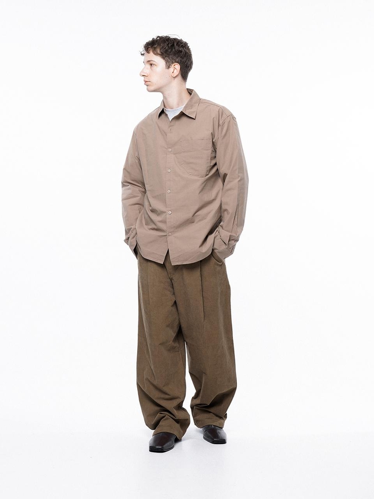 Standard Polygon Pocket Shirt - Beige /M243SH01BE