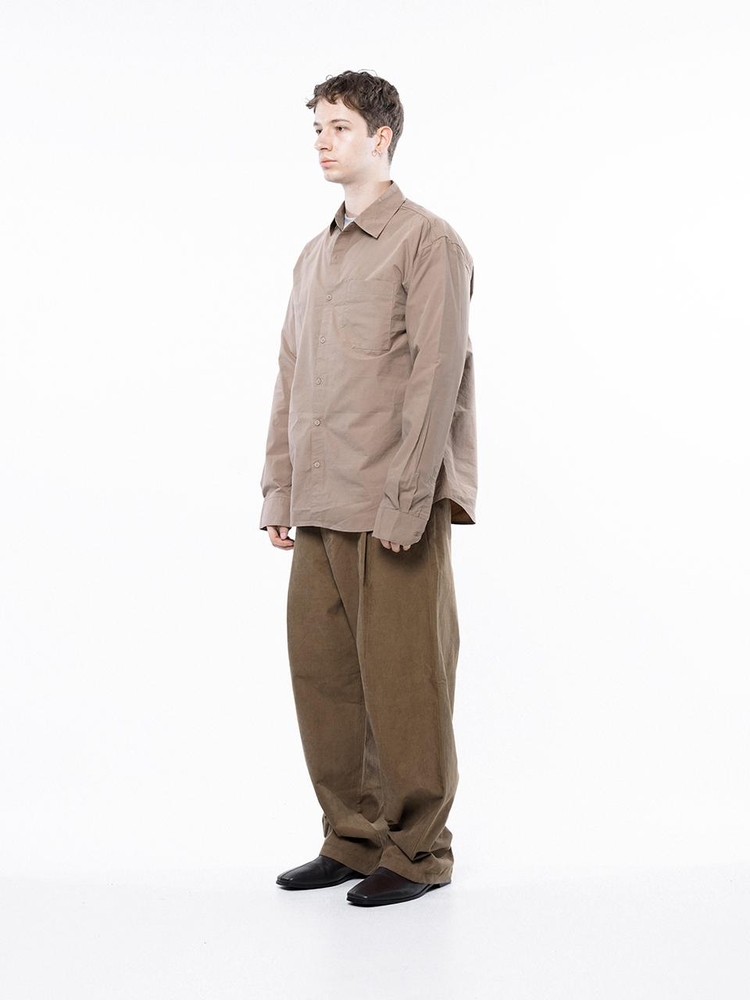 Standard Polygon Pocket Shirt - Beige /M243SH01BE