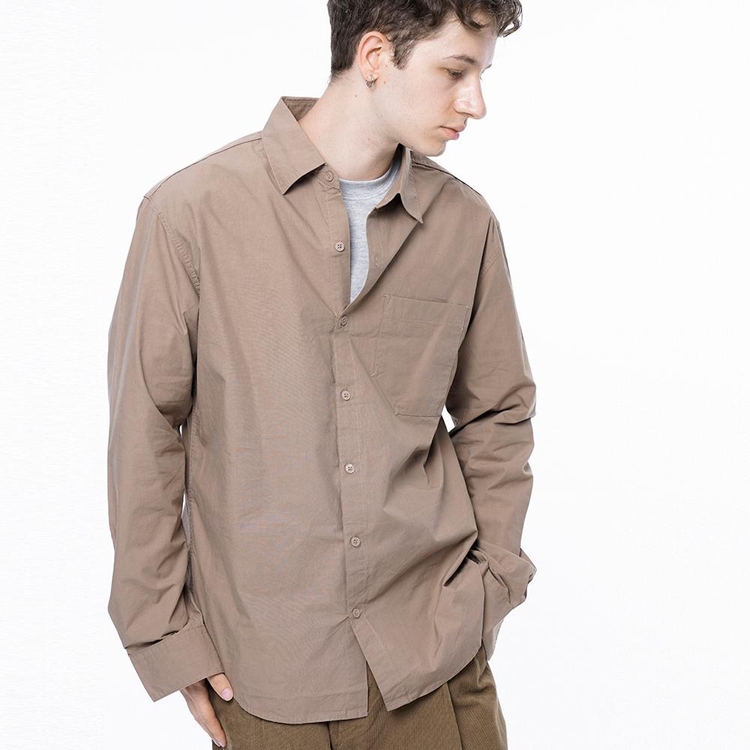 Standard Polygon Pocket Shirt - Beige /M243SH01BE