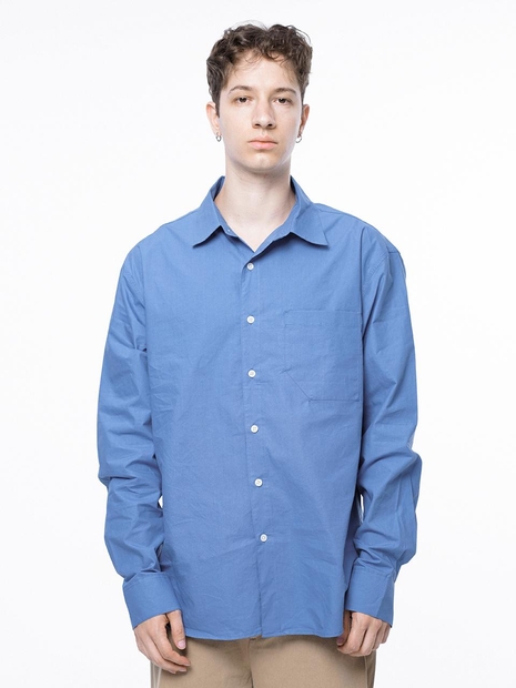 Standard Polygon Pocket Shirt - Royal Blue /M243SH01BL