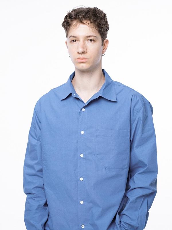 Standard Polygon Pocket Shirt - Royal Blue /M243SH01BL