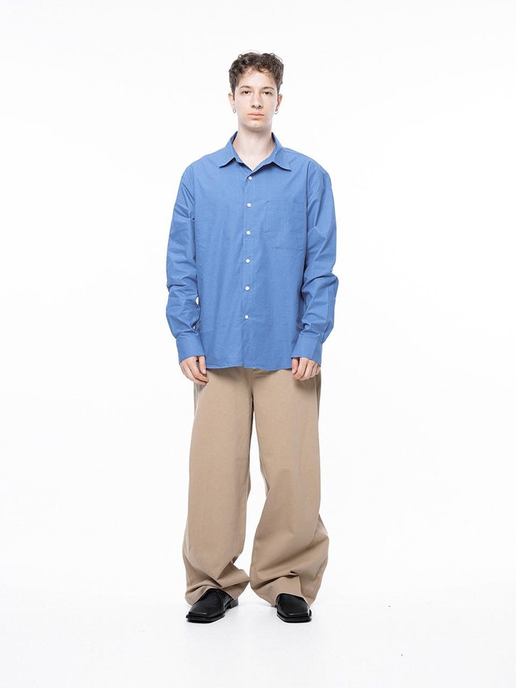 Standard Polygon Pocket Shirt - Royal Blue /M243SH01BL