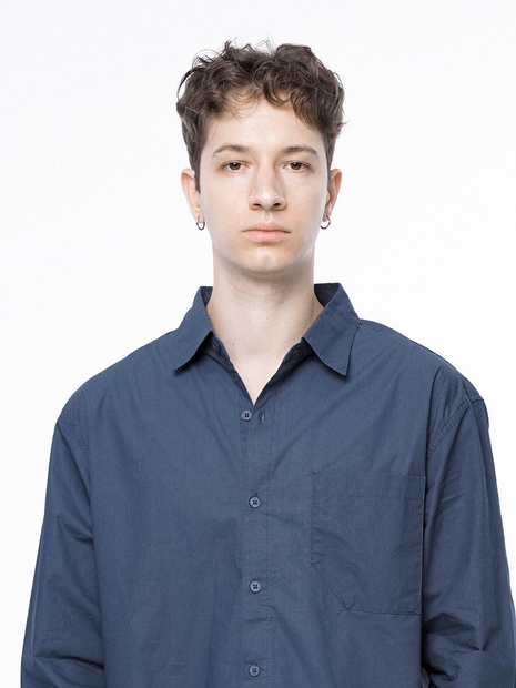 Standard Polygon Pocket Shirt - Royal Navy /M243SH01NY