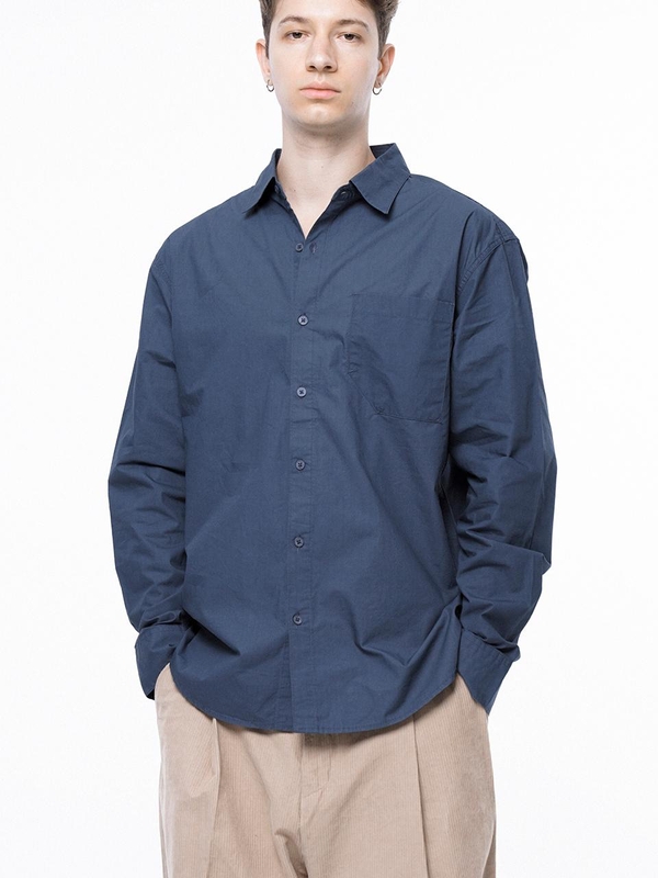 Standard Polygon Pocket Shirt - Royal Navy /M243SH01NY