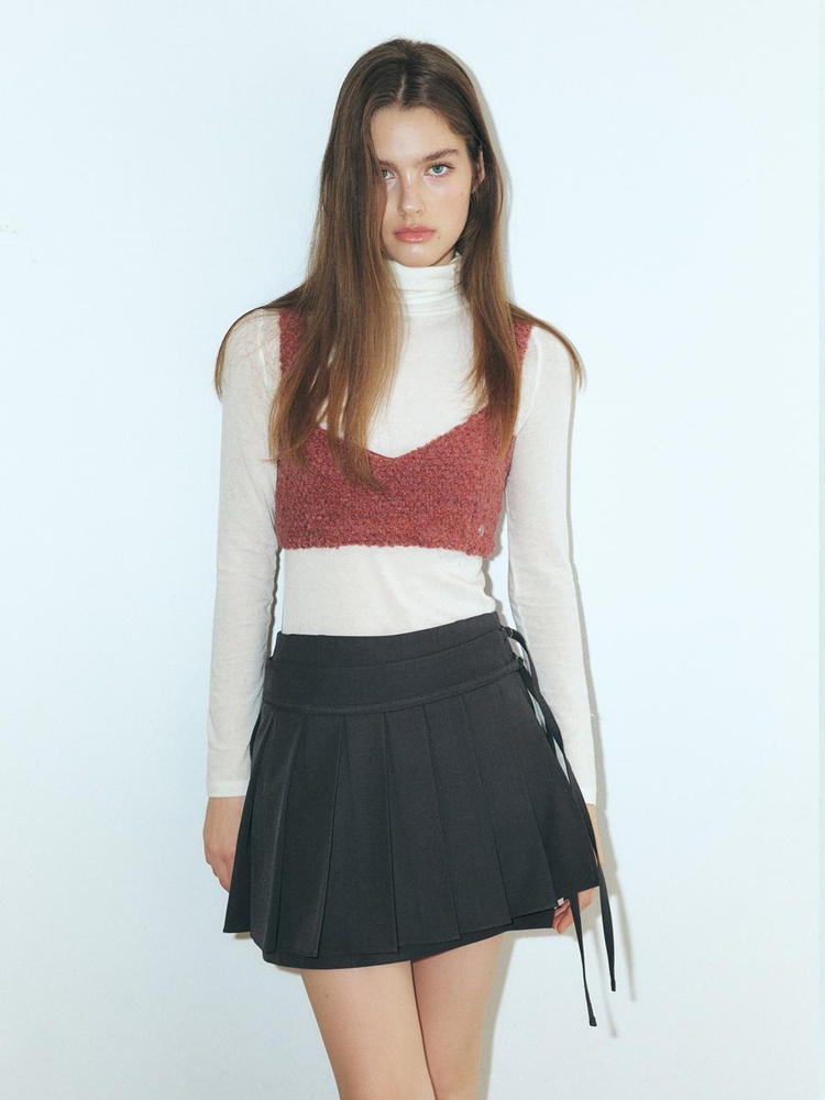 Layered Turtleneck T-Shirt, Ivory