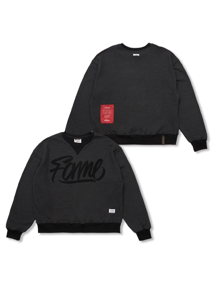 Fame Oversized Crewneck Charcoal