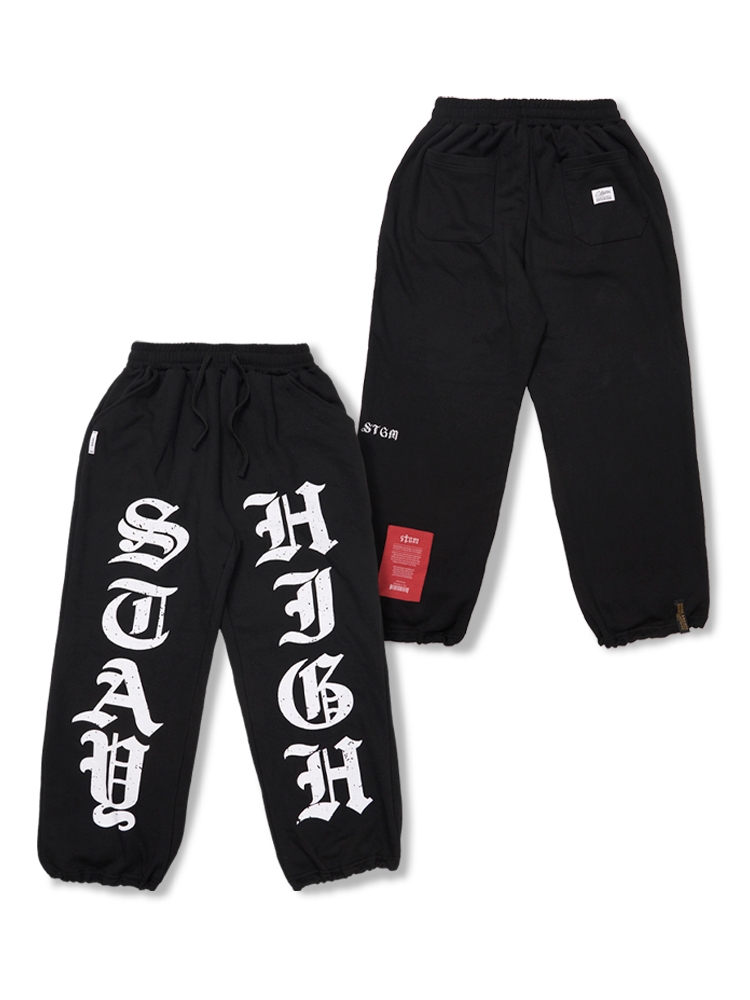 Stay High Wide Jogger Pants Black