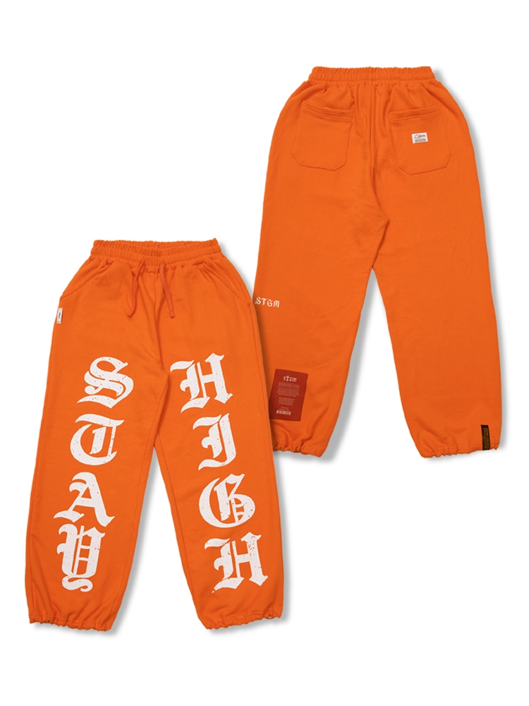 Stay High Wide Jogger Pants Orange