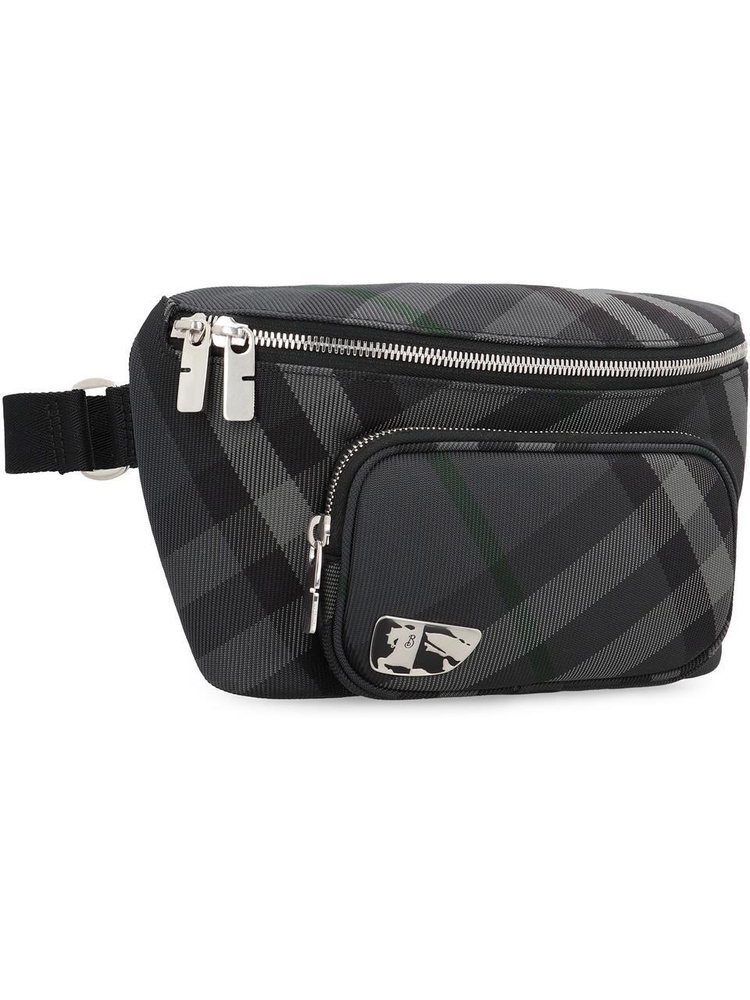 버버리 FW24 Grid fabric belt bag 8097411159396_A1208 grey