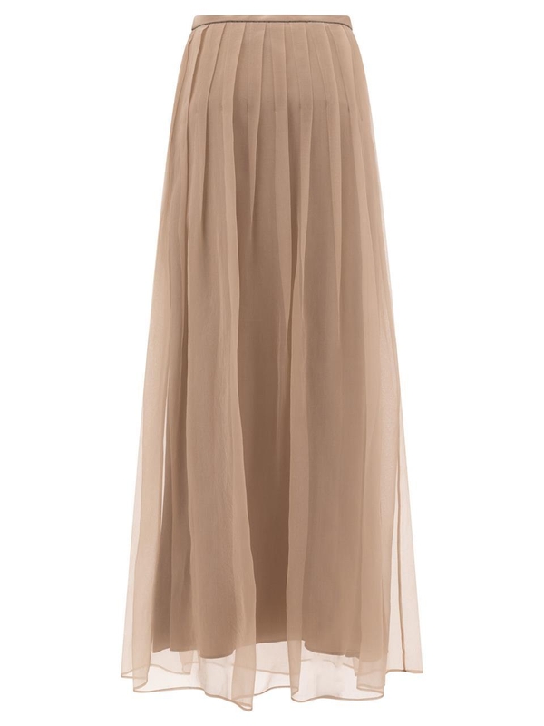 브루넬로쿠치넬리 FW24 Maxi Pleated skirt MF940G3538C8941 Beige