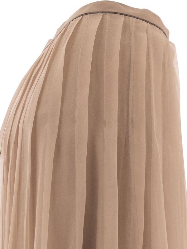 브루넬로쿠치넬리 FW24 Maxi Pleated skirt MF940G3538C8941 Beige