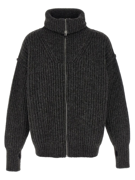 르메르 FW24 Ribbed cardigan TO1260LK1029BR507 Gray