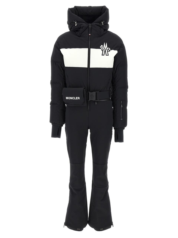 몽클레르 FW24 Logo ski suit 2G00004M4439P90 White/Black