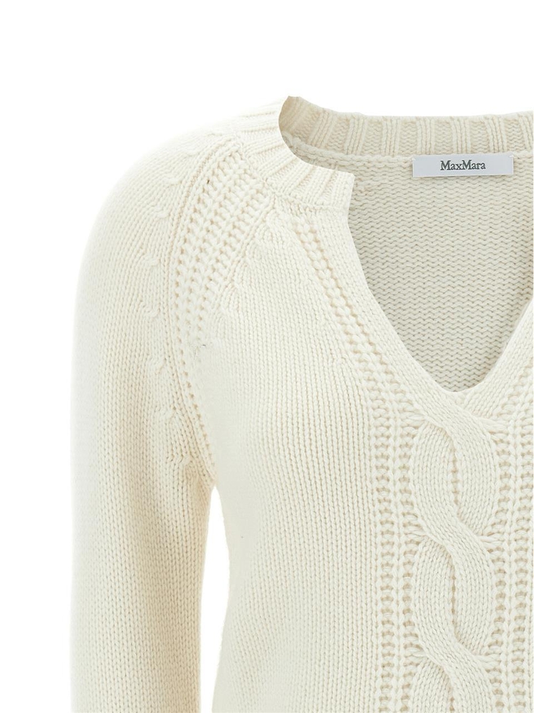 막스마라 FW24 Cancan sweater CANCAN003 White