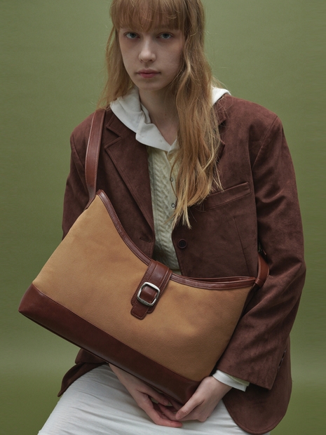 veil bag - suede chestnut