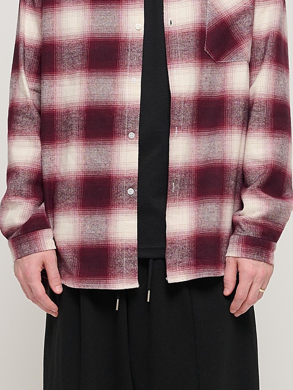 OMBRE FLANNEL CHECK SHIRT (RED)