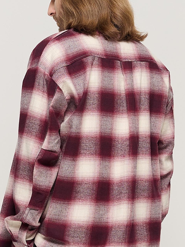 OMBRE FLANNEL CHECK SHIRT (RED)