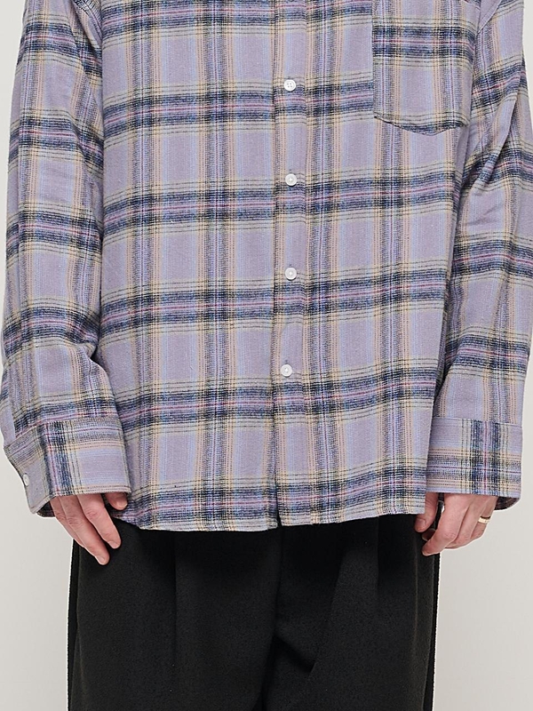 CB FLANNEL OVER CHECK SHIRT (LAVENDER)