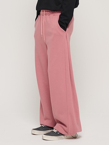 SIDE PINTUCK STANDARD SEMI-WIDE STRING PANTS (PINK)