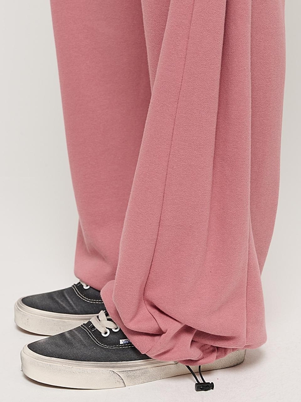 SIDE PINTUCK STANDARD SEMI-WIDE STRING PANTS (PINK)