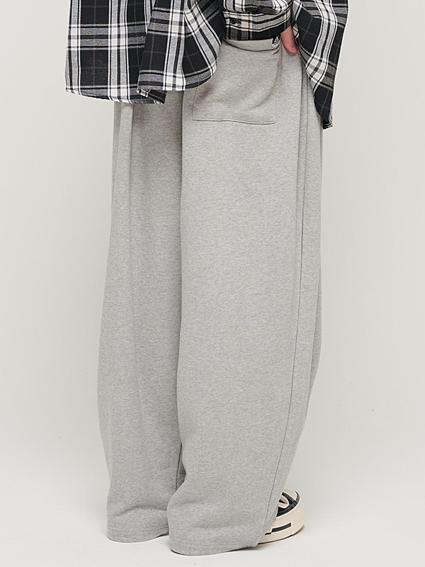 SIDE INCISION WIDE BALLOON PANTS (GRAY)