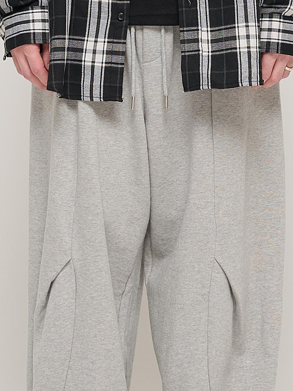 SIDE INCISION WIDE BALLOON PANTS (GRAY)