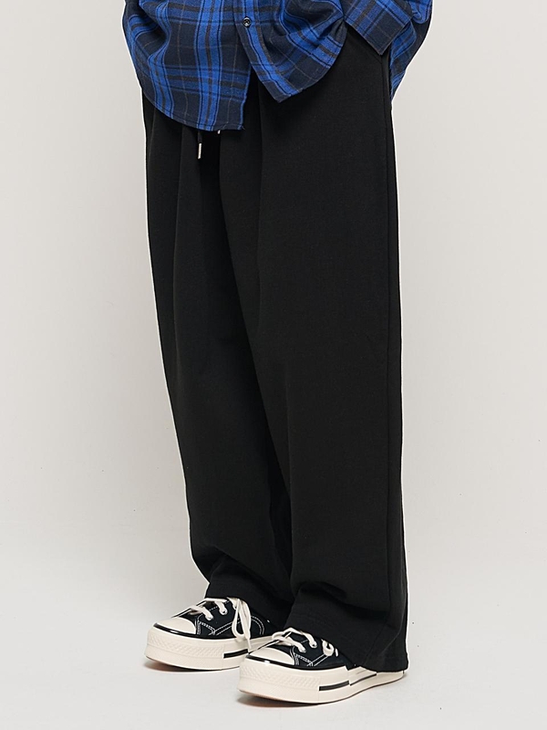 HIP POINT INCISION WIDE BALLOON PANTS (BLACK)