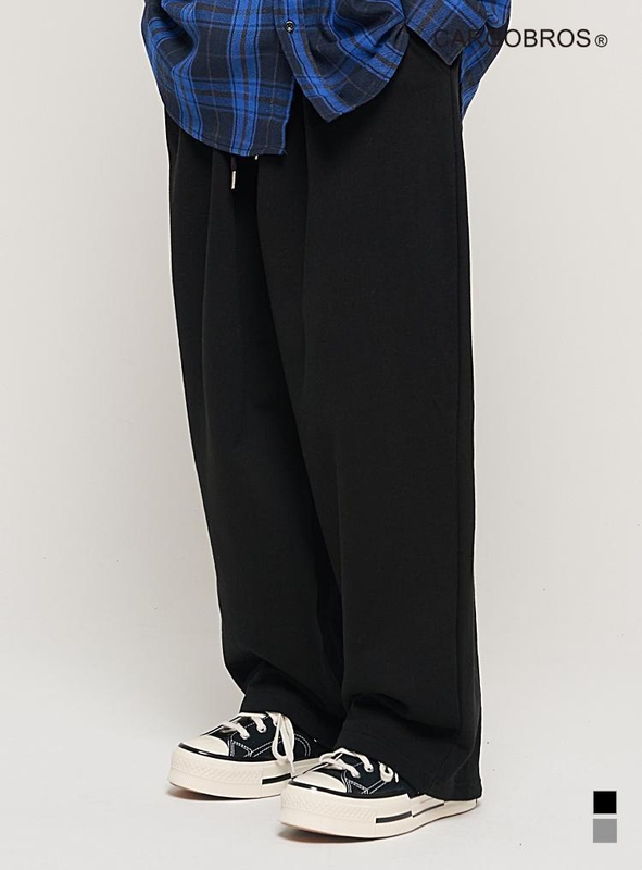 HIP POINT INCISION WIDE BALLOON PANTS (BLACK)