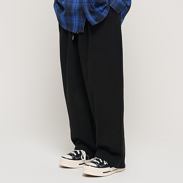 HIP POINT INCISION WIDE BALLOON PANTS (BLACK)