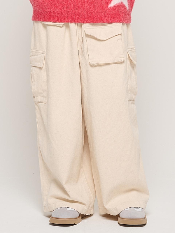 CB MULTI CARGO BANDING PANTS (CREAM)