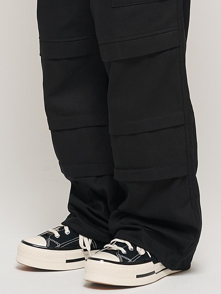 PARACHUTE CRACK CARGO WORK PANTS (BLACK)