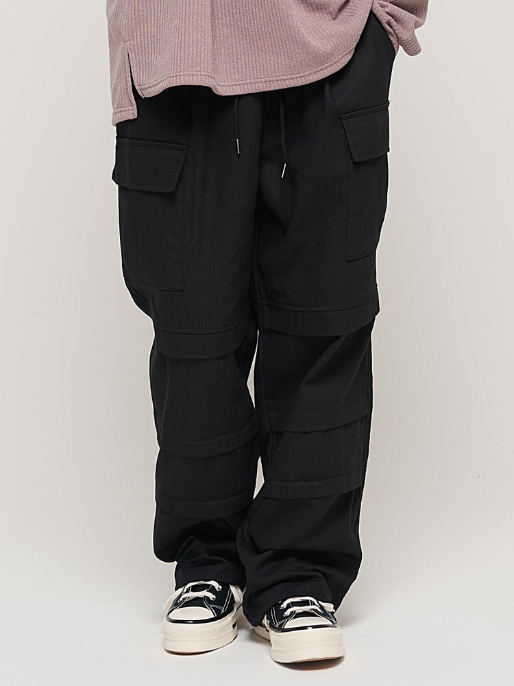 PARACHUTE CRACK CARGO WORK PANTS (BLACK)