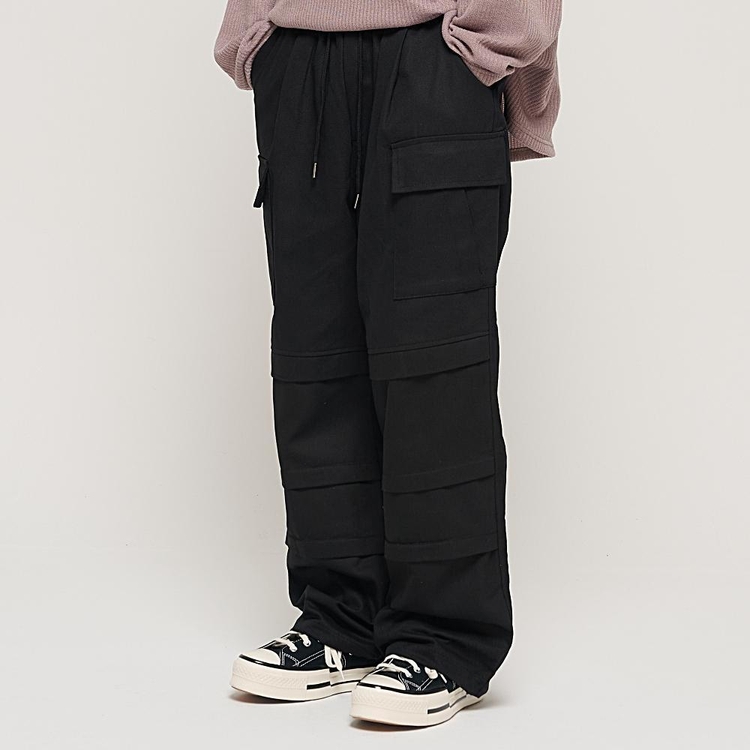 PARACHUTE CRACK CARGO WORK PANTS (BLACK)