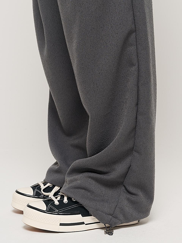 REVERS PINTUCK WIED BOUCLE SWEATPANTS (CHARCHOL)