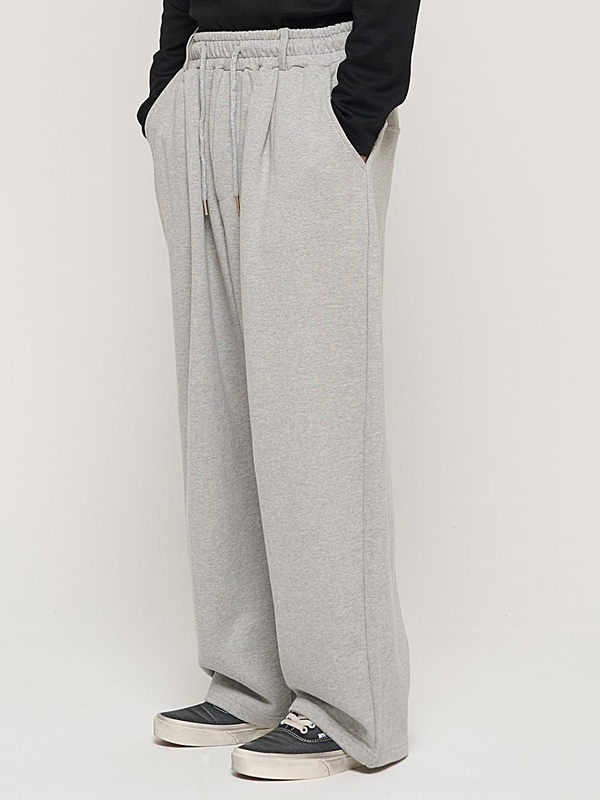 HIP POINT INCISION WIDE BALLOON PANTS (GRAY)