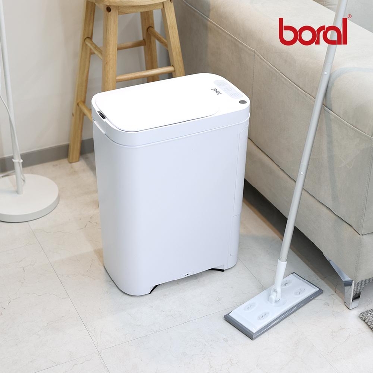 [BORAL] 보랄 2in1 자동흡입 더 데일리 자동 센서 진공 쓰레기통 15L BR-JV400