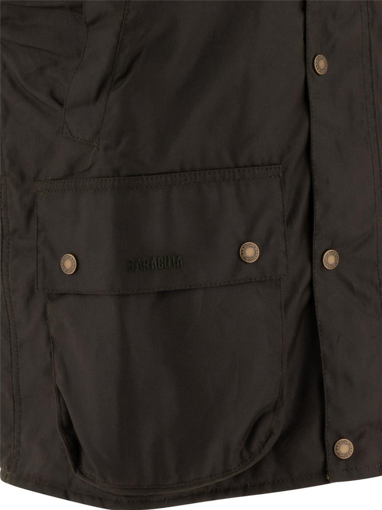 바라쿠타 FW24 Barbour x Baracuta waxed oversized vest jacket BRGIL0035UT2888697 Green